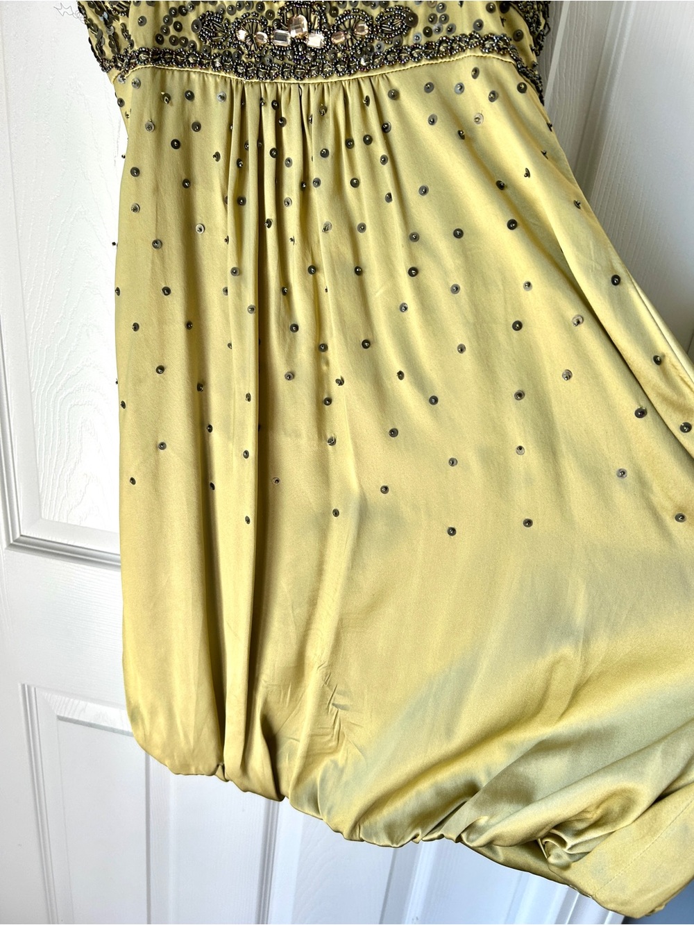 Sue Wong Nocturne Beaded Olive Mini Dress - Picture 8 of 9